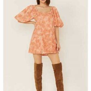 Jen's Pirate Booty Ashbury Mini Dress Swirled Apricot SZ S